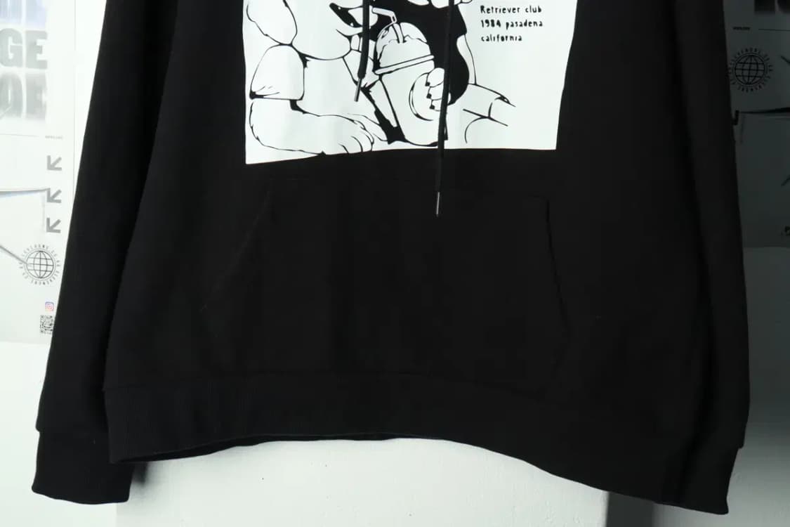 (L-XL) 리트리버클럽 후드티셔츠 빅로고 블랙 올드스쿨-169BA 상품이미지4