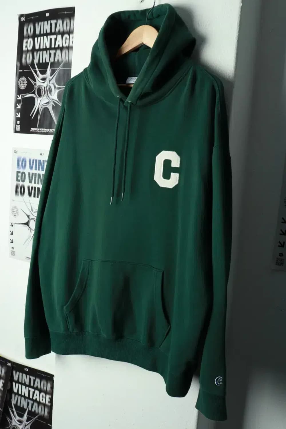 (2XL-3XL) 커버낫 후드티셔츠 빅사이즈 그린 올드스쿨-169BC 상품이미지1