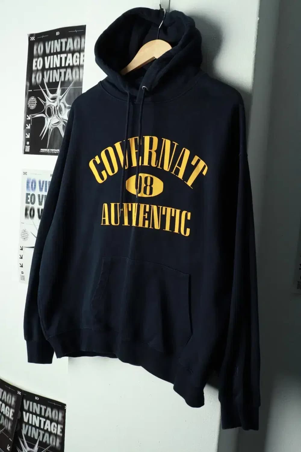 (L-XL) 커버낫 후드티셔츠 빅로고 네이비 올드스쿨-169BD 상품이미지1