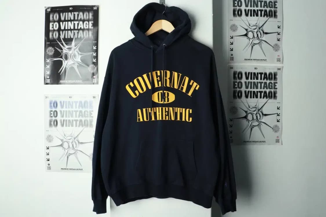 (L-XL) 커버낫 후드티셔츠 빅로고 네이비 올드스쿨-169BD 상품이미지2