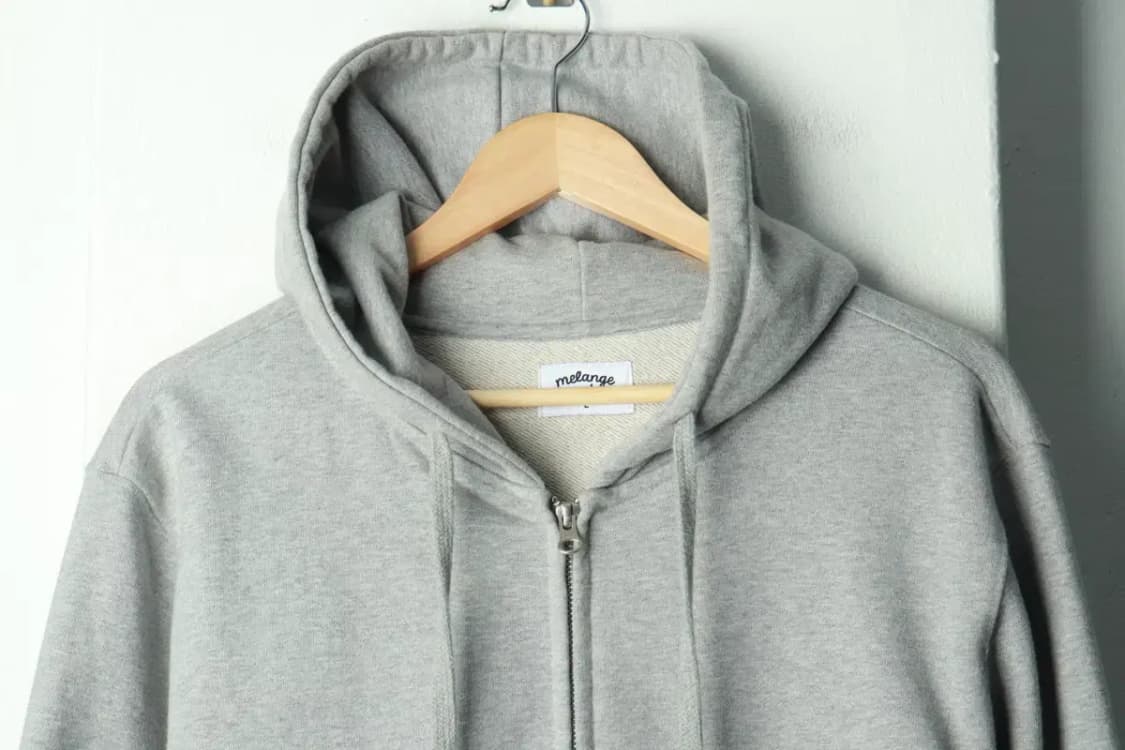 (L-XL) 멜란지마스터 후드집업 작은오염 그레이 무지-169C2 상품이미지3