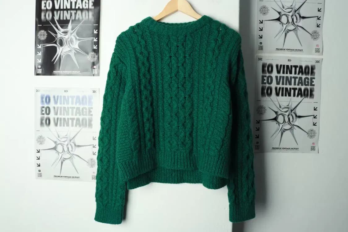 W(F) 잉크 니트 케이블 꽈배기 캐시미어 헤비-169C6 상품이미지2