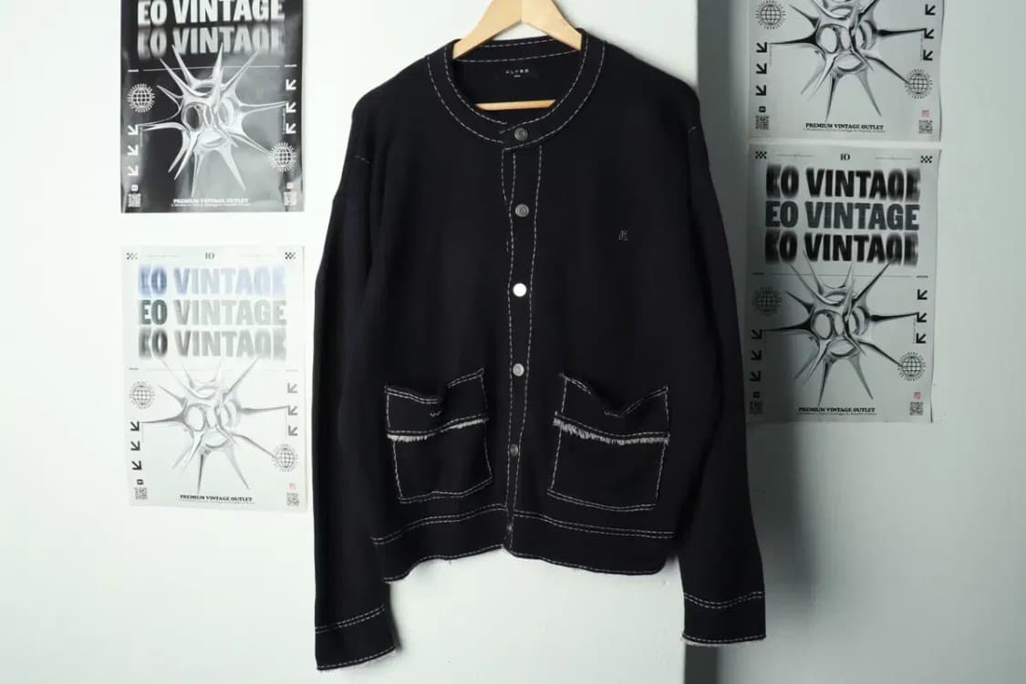 (M) 알리스 니트 가디건 스티치 유니크 아메카지 오정규-169C9 상품이미지2