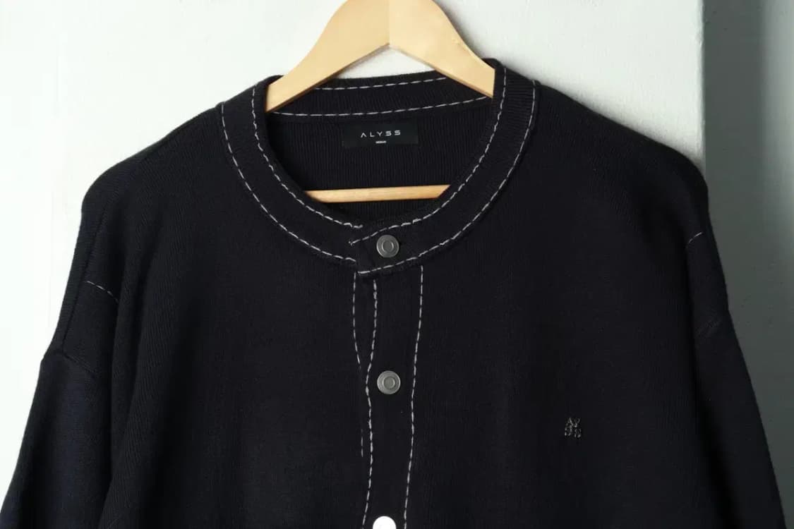 (M) 알리스 니트 가디건 스티치 유니크 아메카지 오정규-169C9 상품이미지3