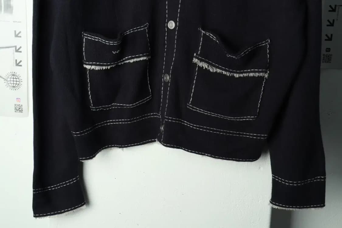 (M) 알리스 니트 가디건 스티치 유니크 아메카지 오정규-169C9 상품이미지4