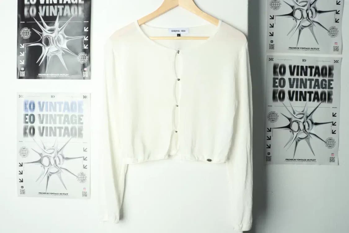 W(L) 제너럴 아이디어 니트 가디건 경량 화이트-169CC 상품이미지2