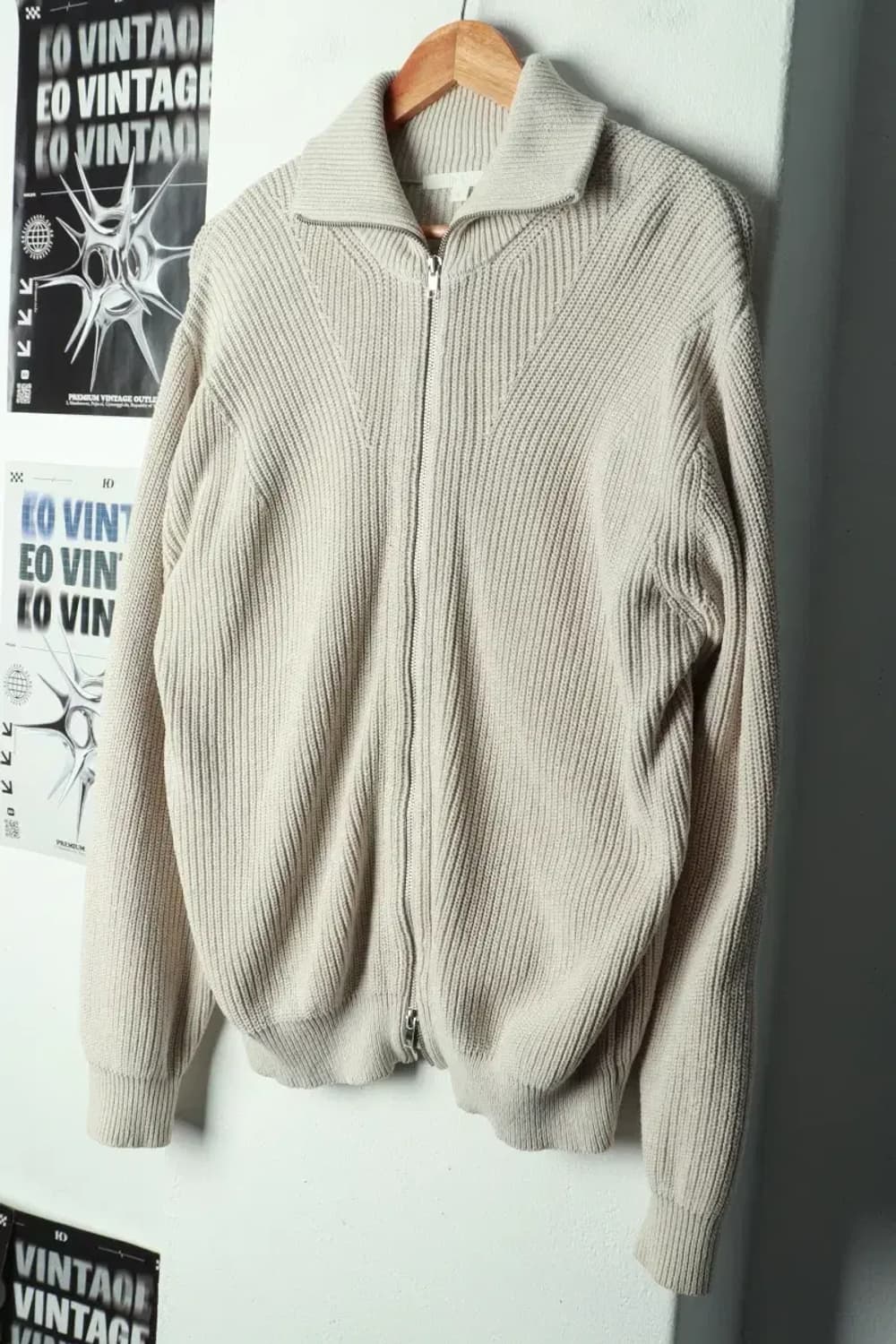 (L) 키뮤어 니트 가디건 카라집업 투웨이 놈코어-169CD 상품이미지1