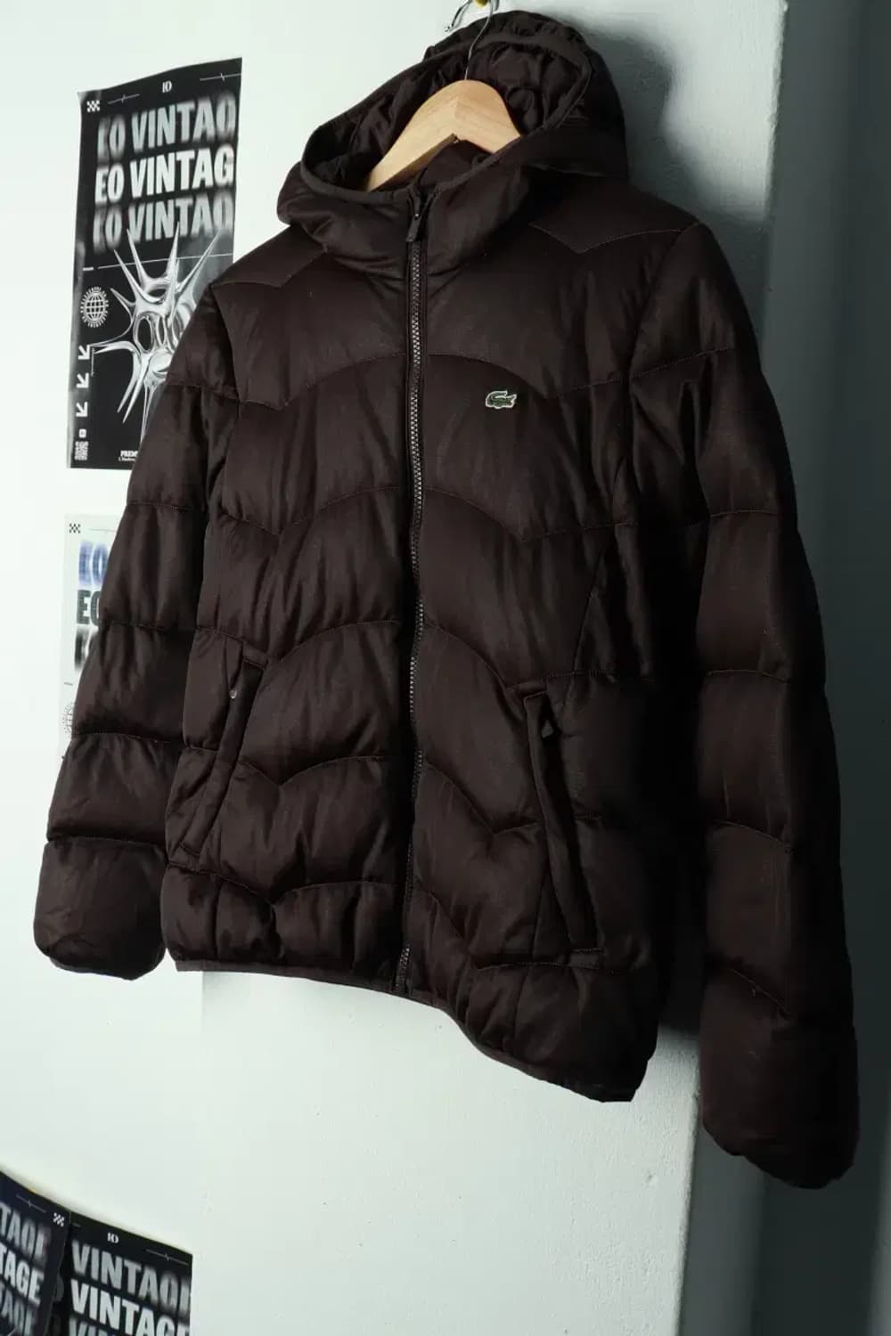 W(L) 라코스테 패딩 점퍼자켓 구스다운 딥브라운 초코-16A17 상품이미지1