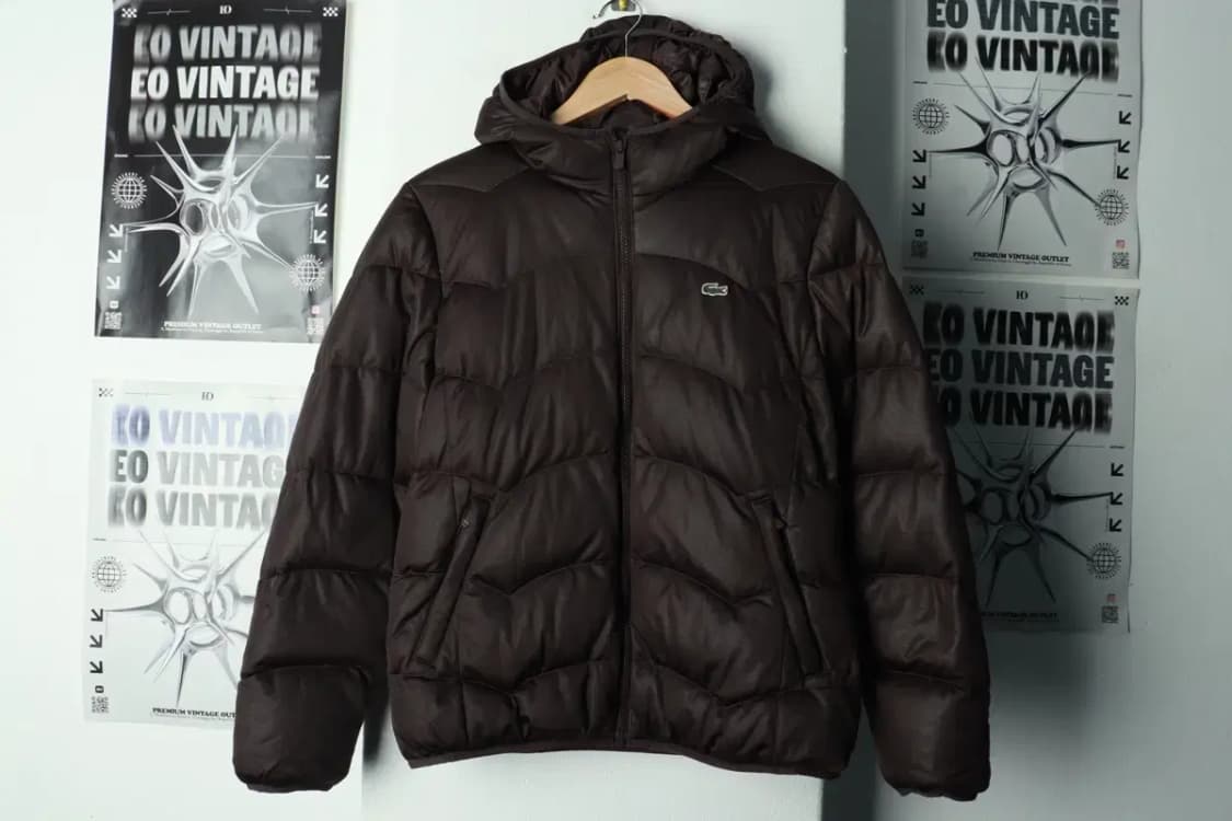 W(L) 라코스테 패딩 점퍼자켓 구스다운 딥브라운 초코-16A17 상품이미지2
