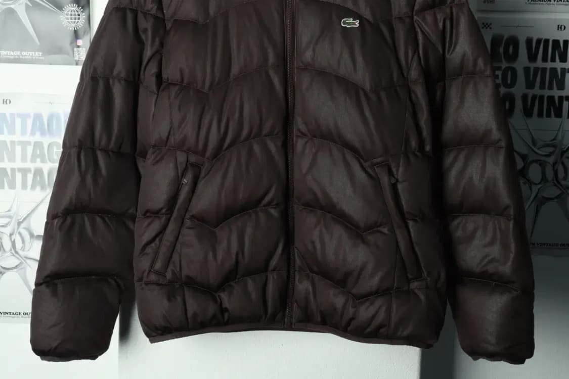 W(L) 라코스테 패딩 점퍼자켓 구스다운 딥브라운 초코-16A17 상품이미지4