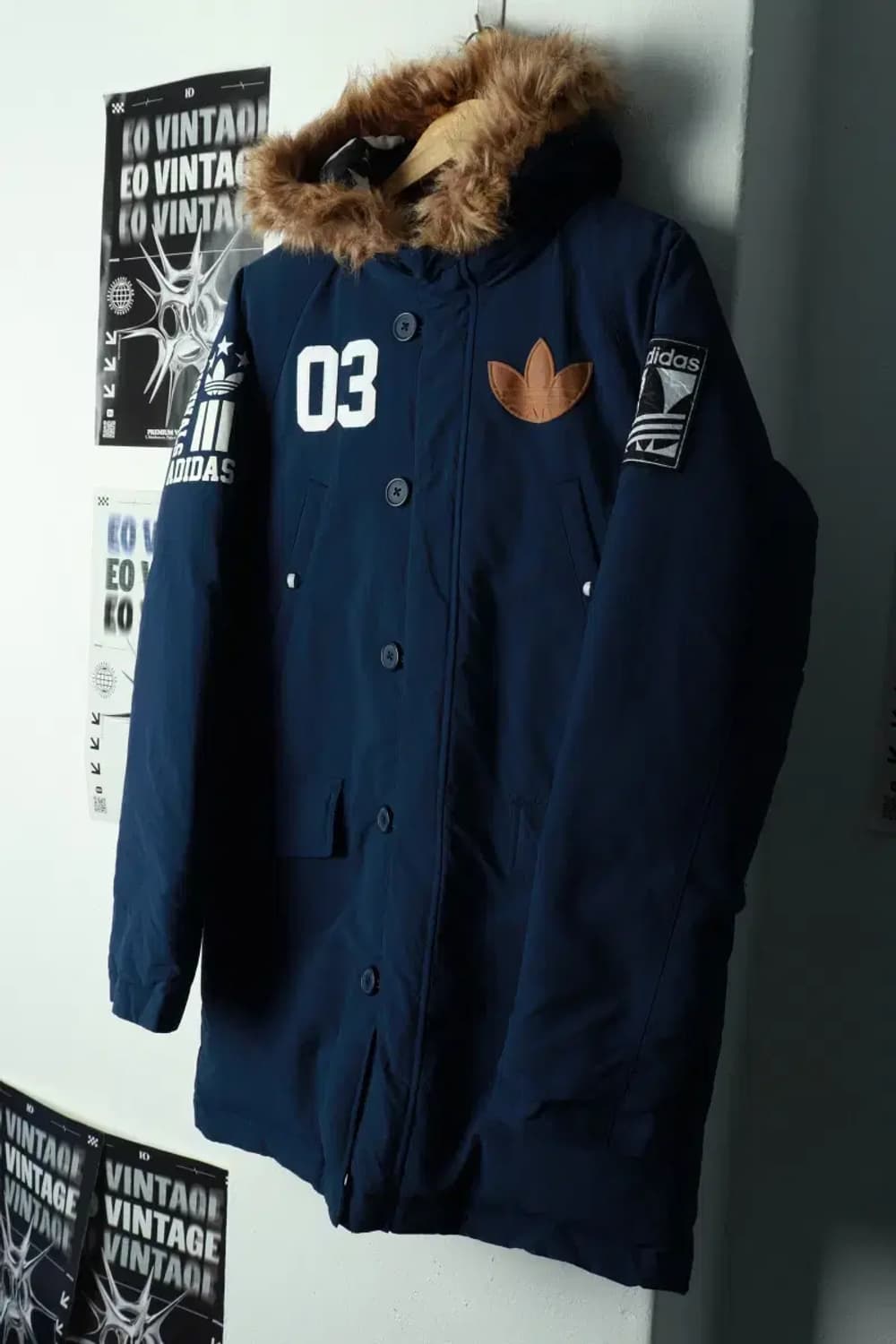 (M) 아디다스 패딩 점퍼자켓 오리지널 덕다운 롱 올드스쿨-16A18 상품이미지1