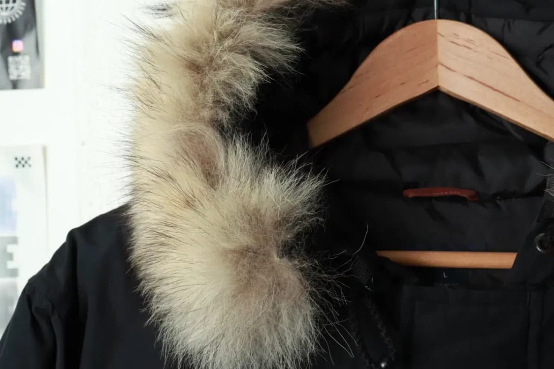 (L) 간트 패딩 점퍼자켓 구스다운 블랙 퍼 봄버-16A1B 상품이미지5