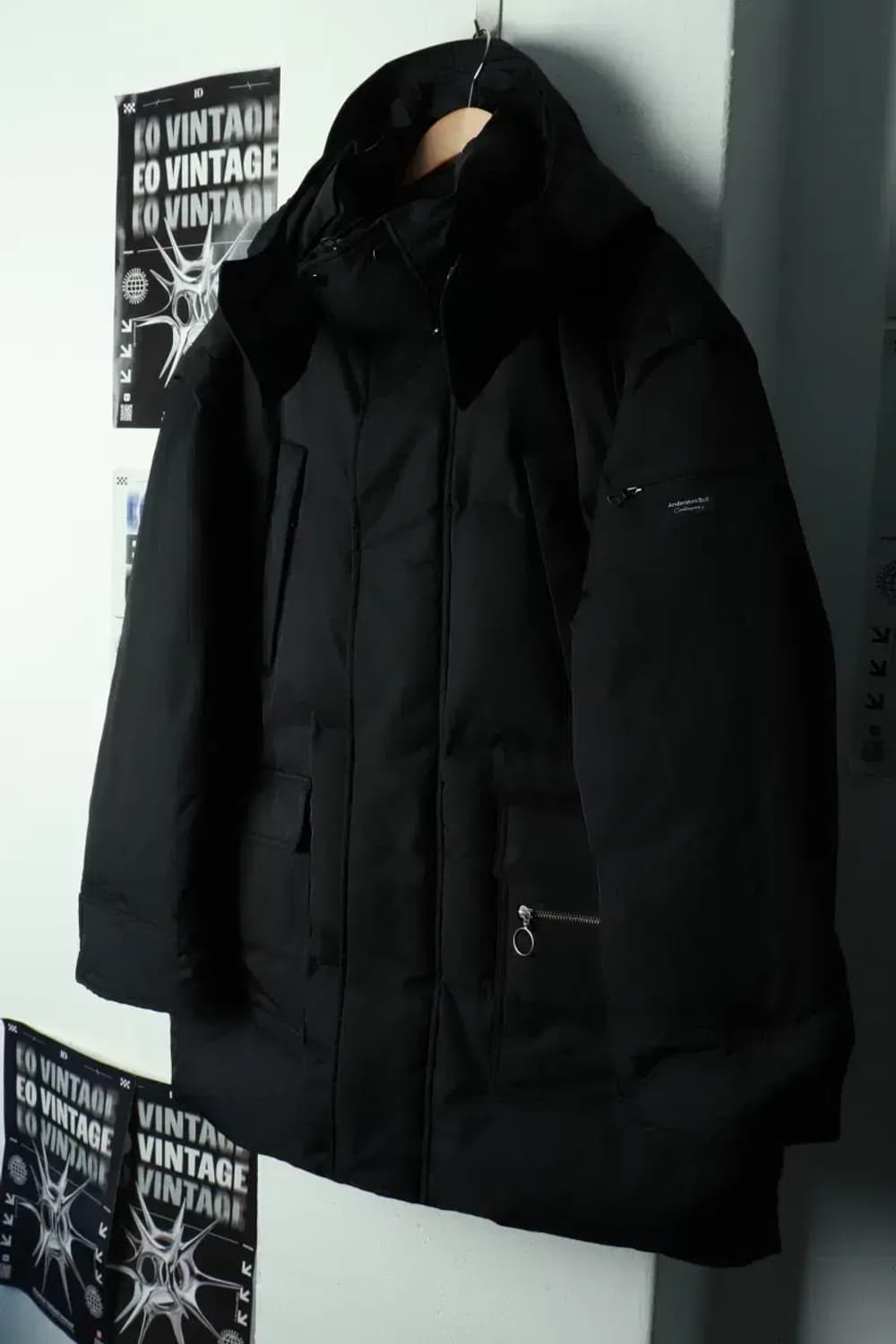 (XL) 앤더슨벨 패딩 점퍼자켓 분리가능 덕다운 테크웨어 블랙-16A1C 상품이미지1