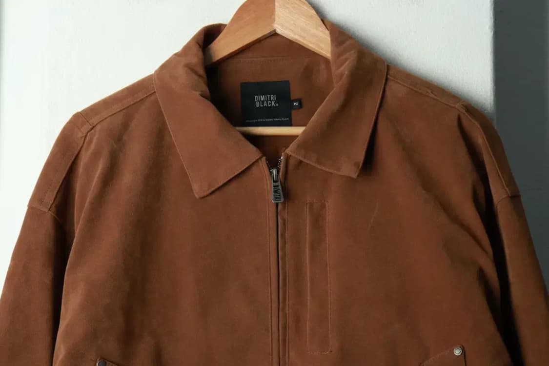 (XL) 디미트리블랙 집업 바람막이 점퍼자켓 블루종 스웨이드-16A1E 상품이미지3