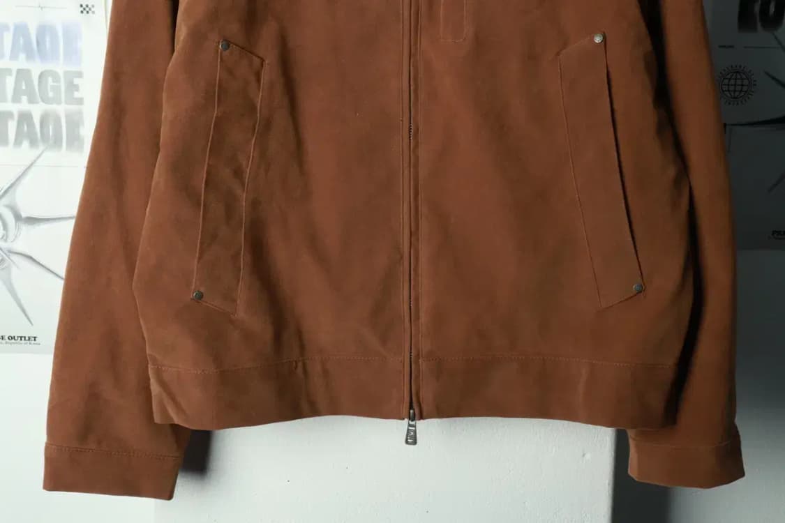 (XL) 디미트리블랙 집업 바람막이 점퍼자켓 블루종 스웨이드-16A1E 상품이미지4