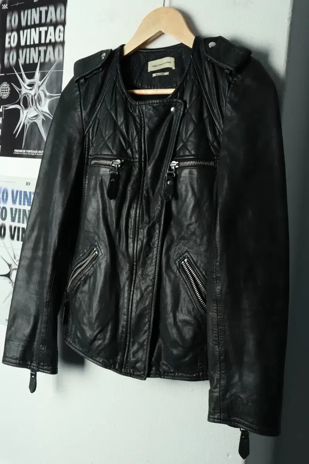 W(S) 이자벨마랑 집업 바람막이 점퍼자켓 레더 램스킨 라이더-16A20 상품이미지1