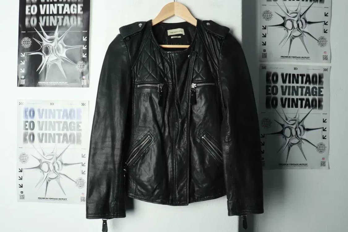 W(S) 이자벨마랑 집업 바람막이 점퍼자켓 레더 램스킨 라이더-16A20 상품이미지2