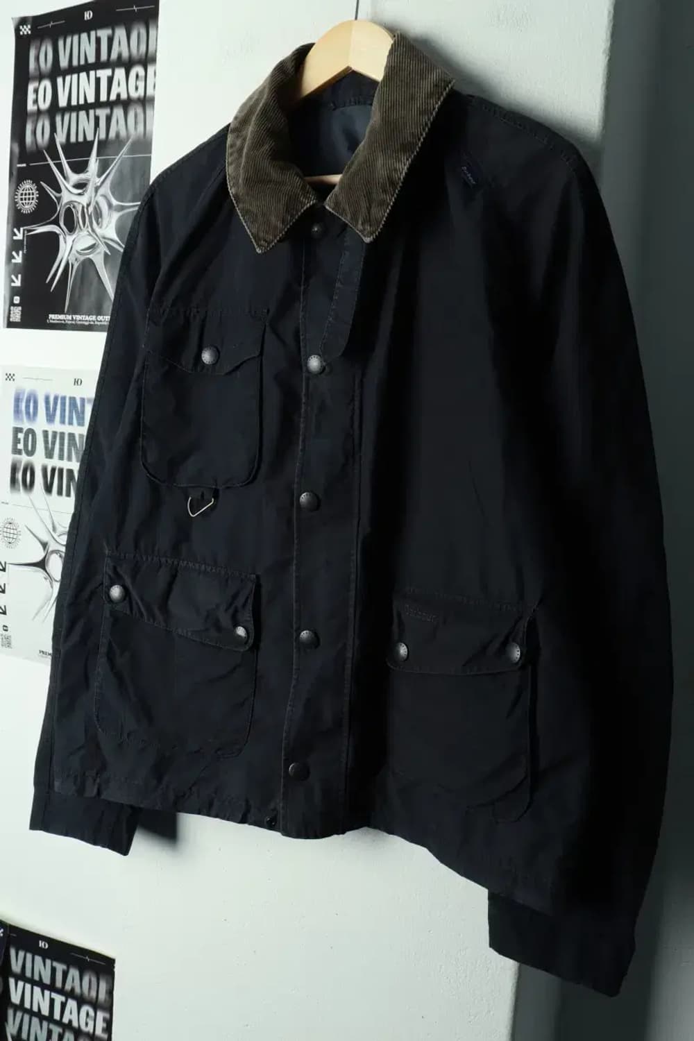 (L-XL) 바버 집업 바람막이 점퍼자켓 아메카지 사파리-16A21 상품이미지1