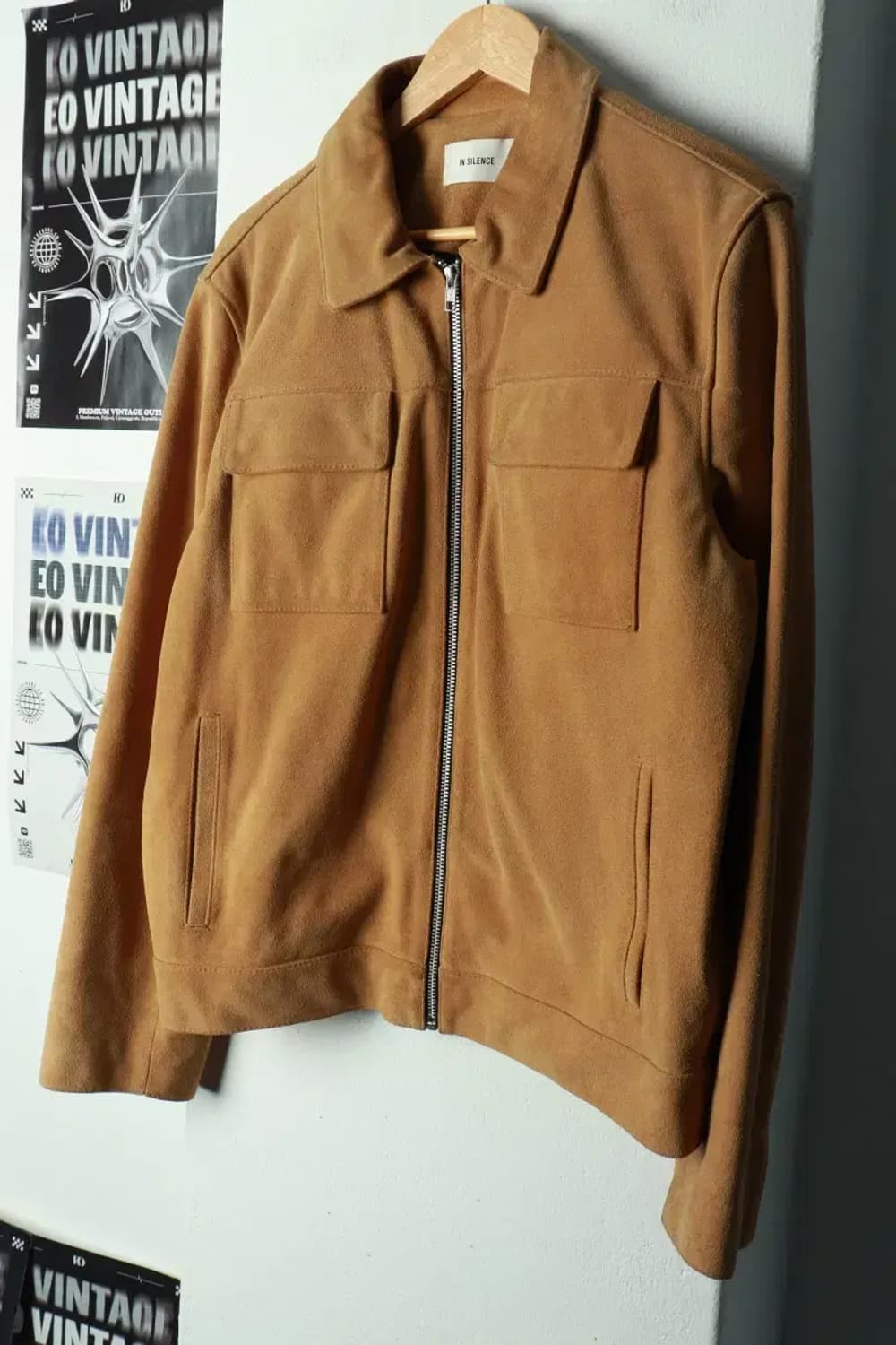 (L) 인사일런스 집업 바람막이 점퍼자켓 블루종 카우 카멜-16A22 상품이미지1