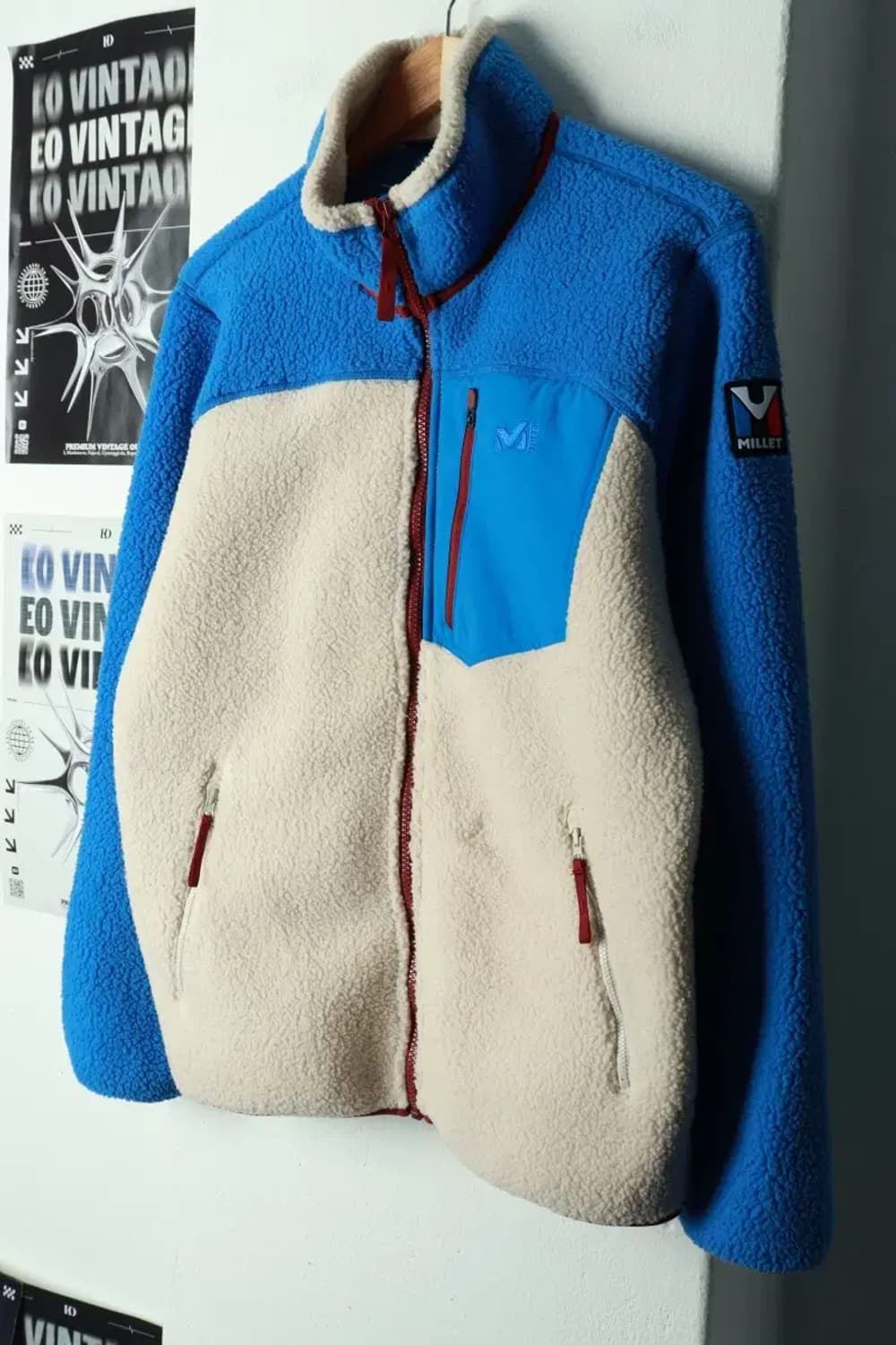 (M-L) 밀레 집업 바람막이 점퍼자켓 후리스 플리스 연블루-16A26 상품이미지1