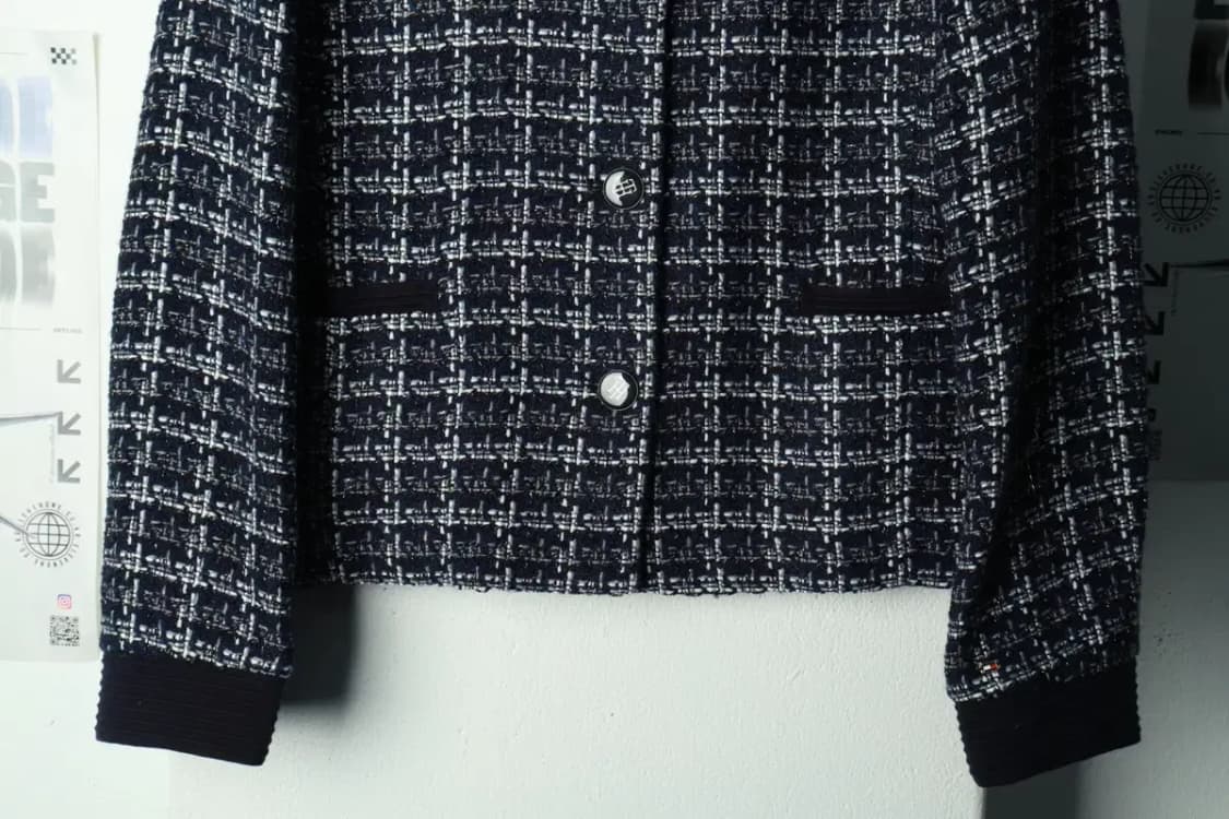 W(S) 타미힐피거 집업 바람막이 점퍼자켓 트위드 네이비-16A2B 상품이미지4