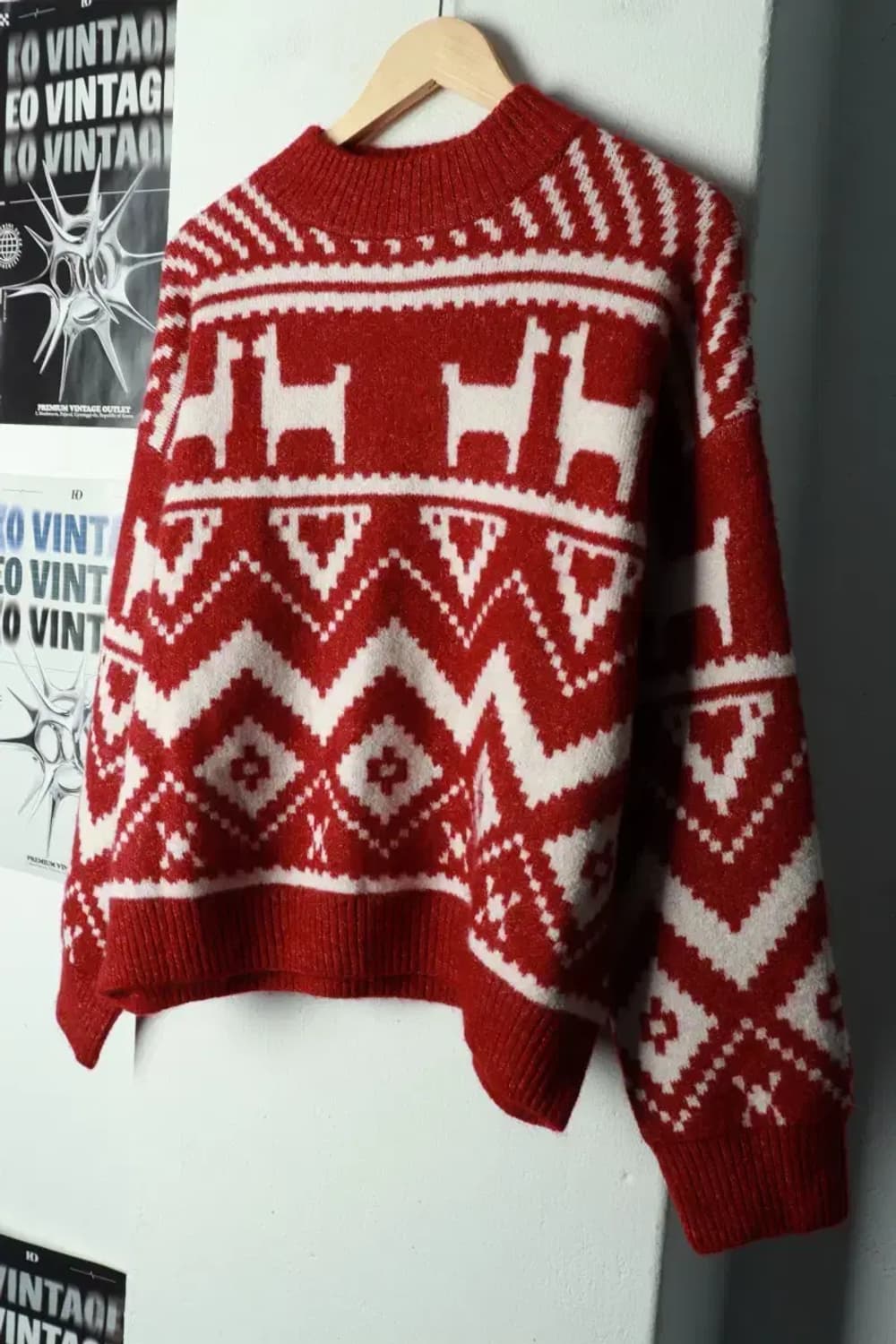 W(S) 에이치앤엠 니트 새상품 노르딕 키치-16A2C 상품이미지1