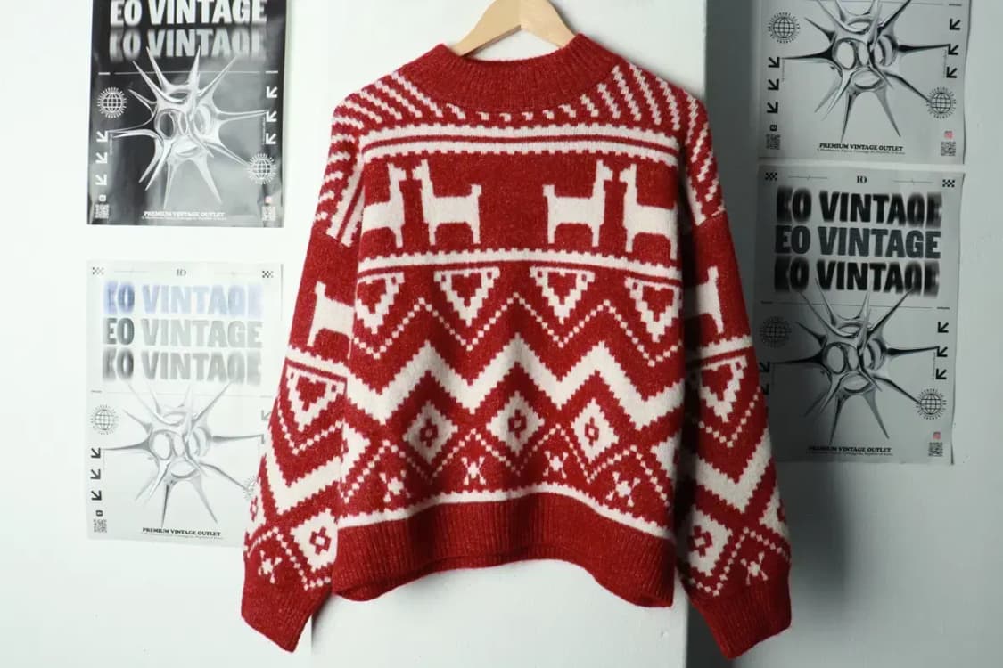 W(S) 에이치앤엠 니트 새상품 노르딕 키치-16A2C 상품이미지2