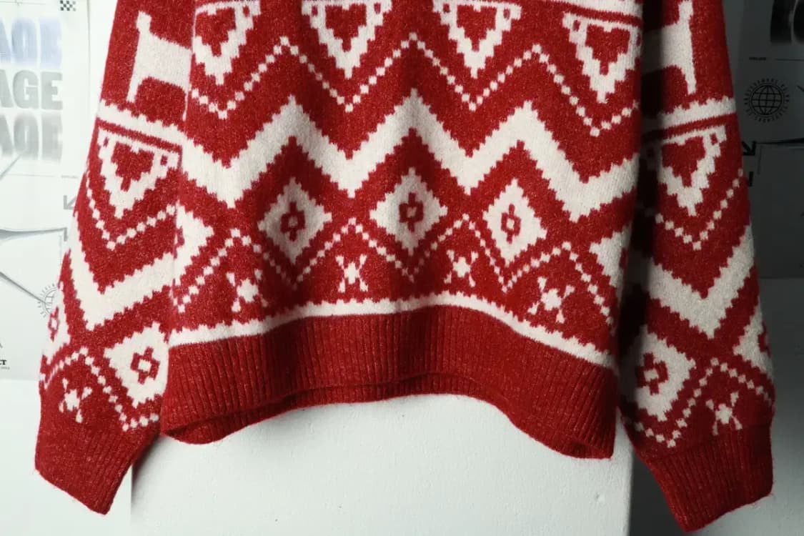 W(S) 에이치앤엠 니트 새상품 노르딕 키치-16A2C 상품이미지4