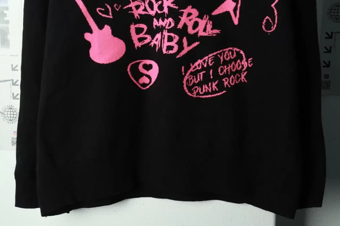 W(F) 러브이즈트루 니트 새상품 스트릿 블랙-16A2D 상품이미지4