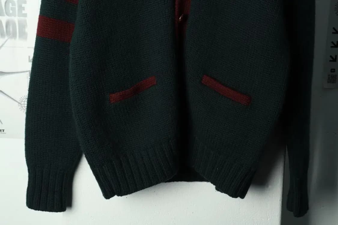(M-L) 폴로 랄프로렌 니트 가디건 그린 울 올드스쿨-16A2F 상품이미지4