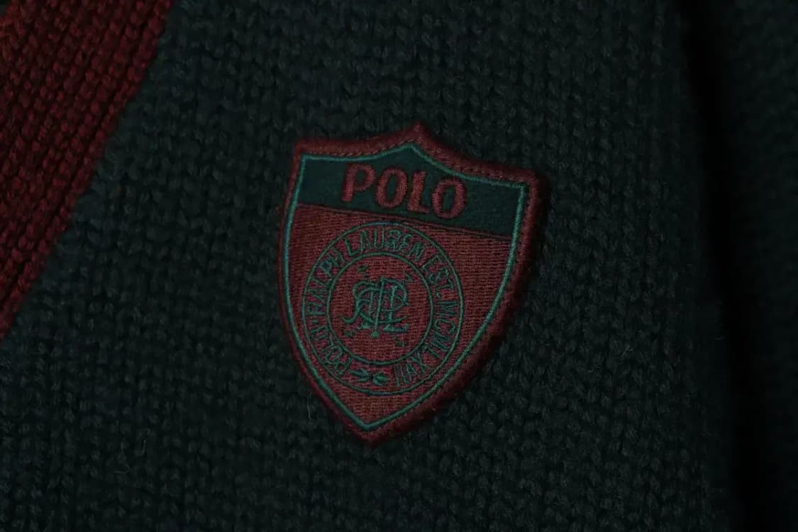 (M-L) 폴로 랄프로렌 니트 가디건 그린 울 올드스쿨-16A2F 상품이미지5