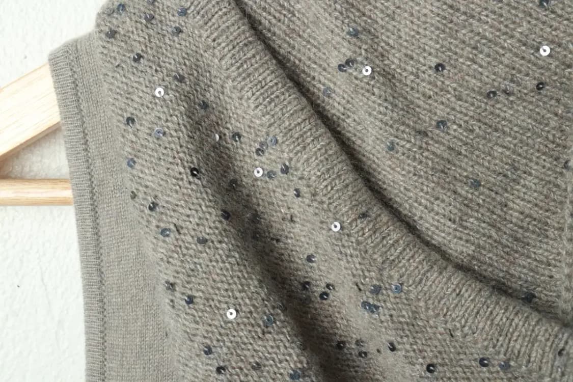 W(S) 파비아나 필리피 니트 가디건 민소매 후드집업 그레이-16A30 상품이미지5