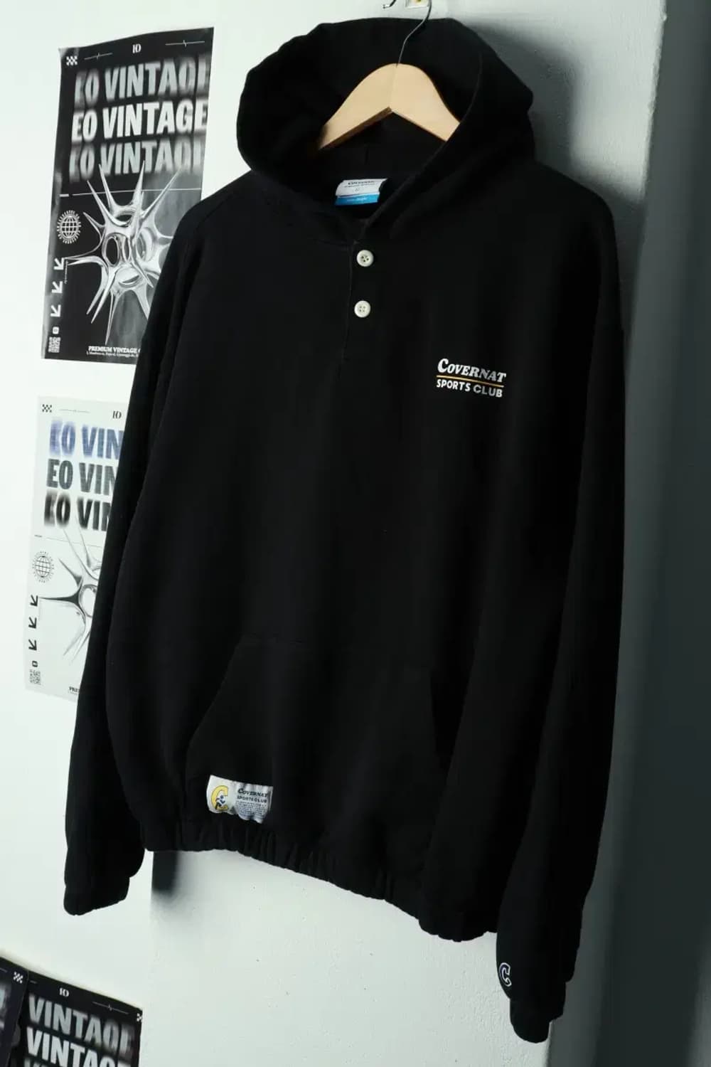 (L) 커버낫 후드티셔츠 스포츠 블랙 올드스쿨-16A31 상품이미지1