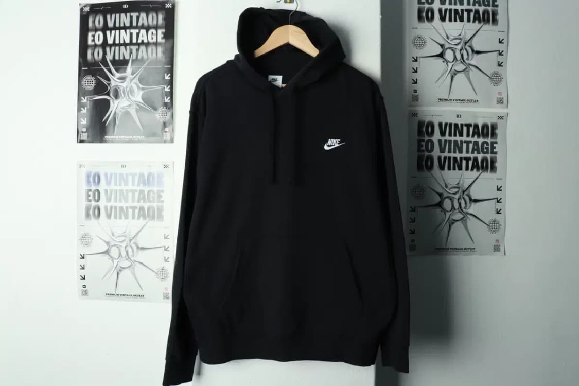 (2XL) 나이키 후드티셔츠 빅사이즈 스몰로고 블랙-16A33 상품이미지2