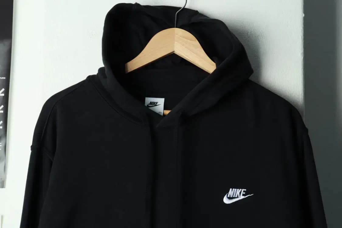 (2XL) 나이키 후드티셔츠 빅사이즈 스몰로고 블랙-16A33 상품이미지3