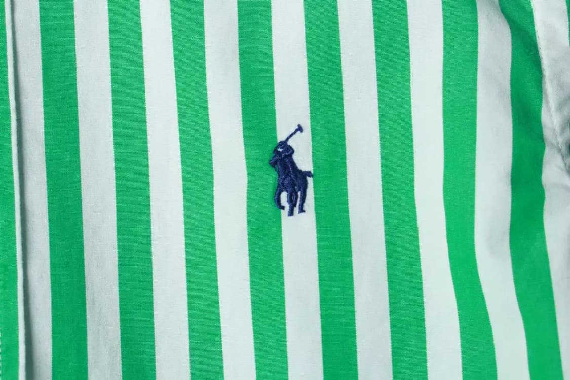 W(S) 폴로 랄프로렌 셔츠 남방 스트라이프 그린 포니-16A36 상품이미지5