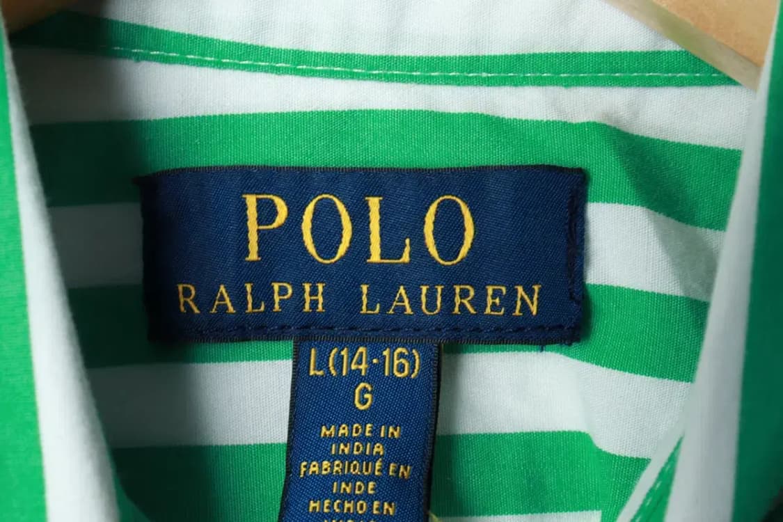 W(S) 폴로 랄프로렌 셔츠 남방 스트라이프 그린 포니-16A36 상품이미지6