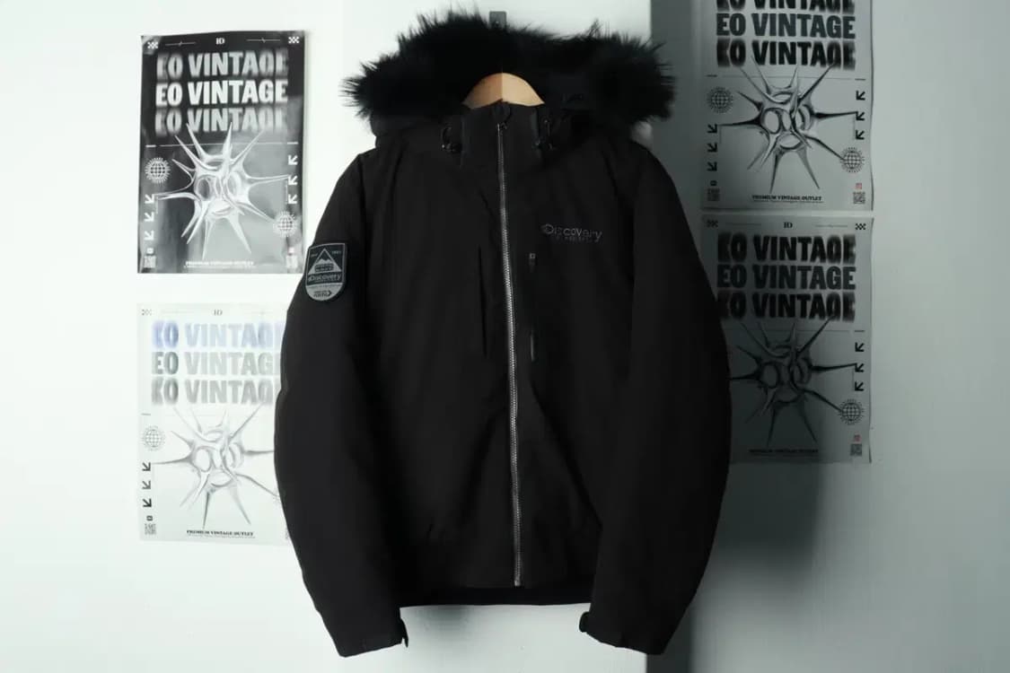 (M) 디스커버리 패딩 점퍼자켓 구스다운 블랙 퍼 대장-16A39 상품이미지2