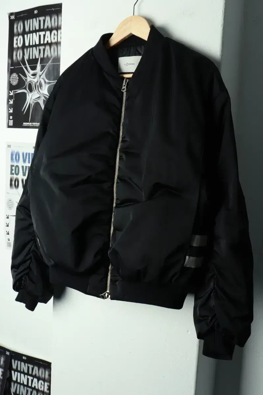 (M) 일꼬르소 패딩 점퍼자켓 항공 MA1 블랙-16A3D 상품이미지1