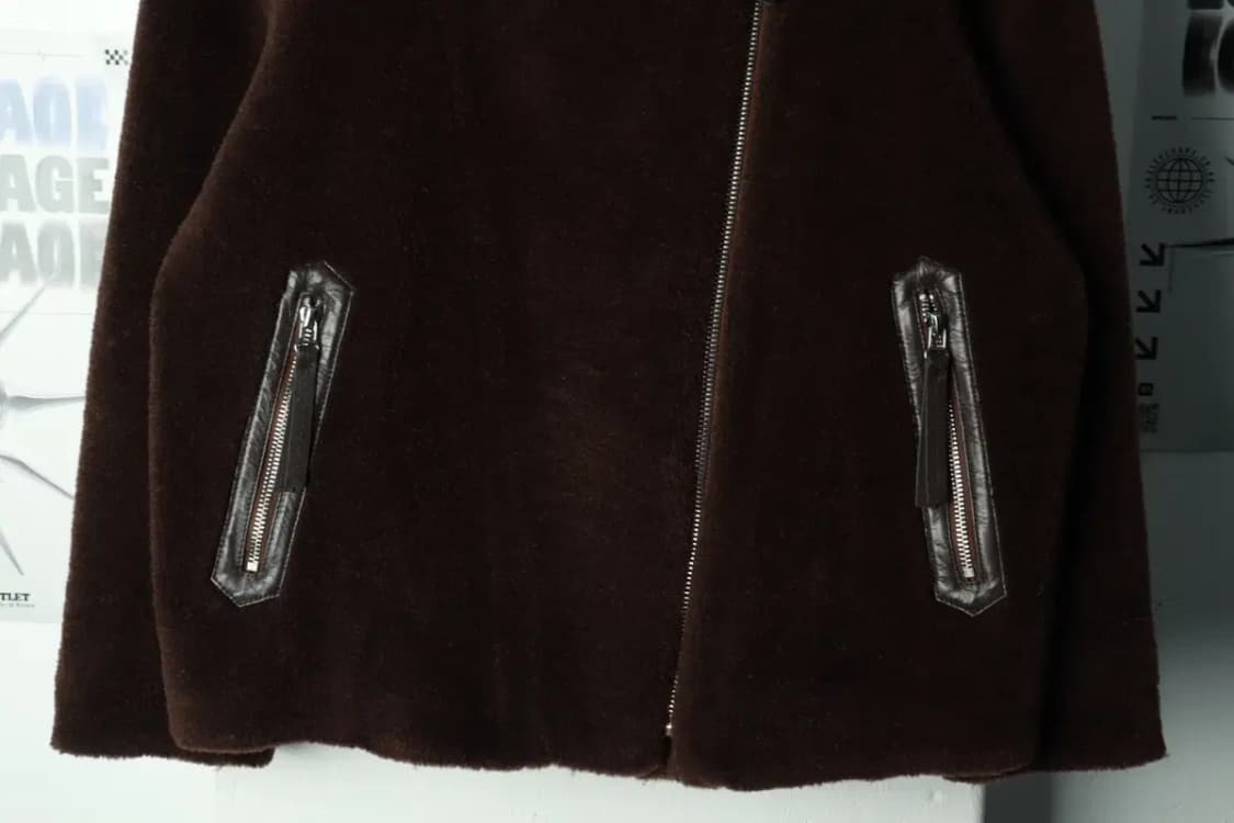 W(M-L) 로르 서울 집업 바람막이 점퍼자켓 무스탕 모피 울-16A40 상품이미지4