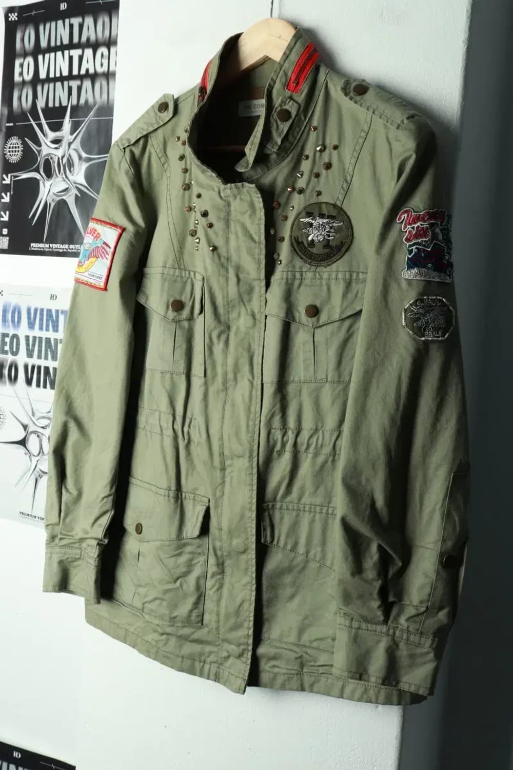 W(F) 브랜드빈티지 집업 바람막이 점퍼자켓 야상 밀리터리-16A41 상품이미지1