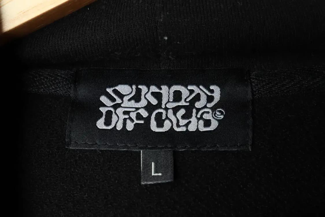 (L-XL) 선데이오프클럽 후드집업 그런지 블랙 스트릿-16A42 상품이미지8