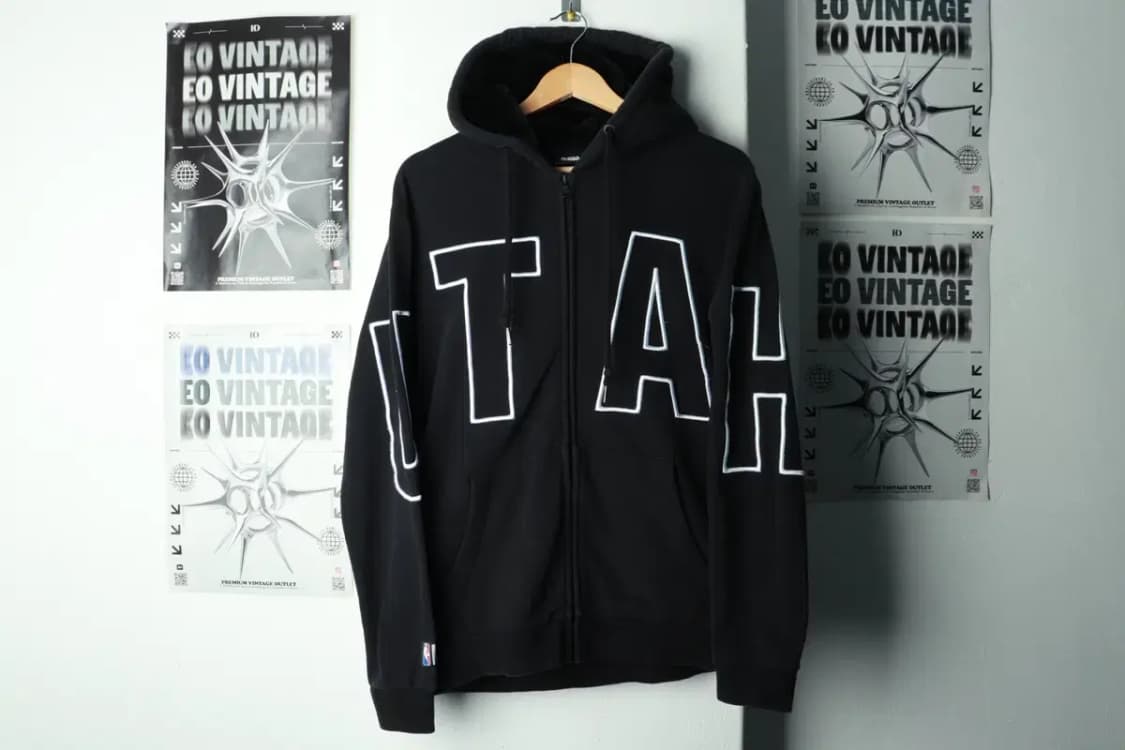 (M-L) NBA 엔비에이 후드집업 유타재즈 기모 블랙 퍼-16A43 상품이미지2