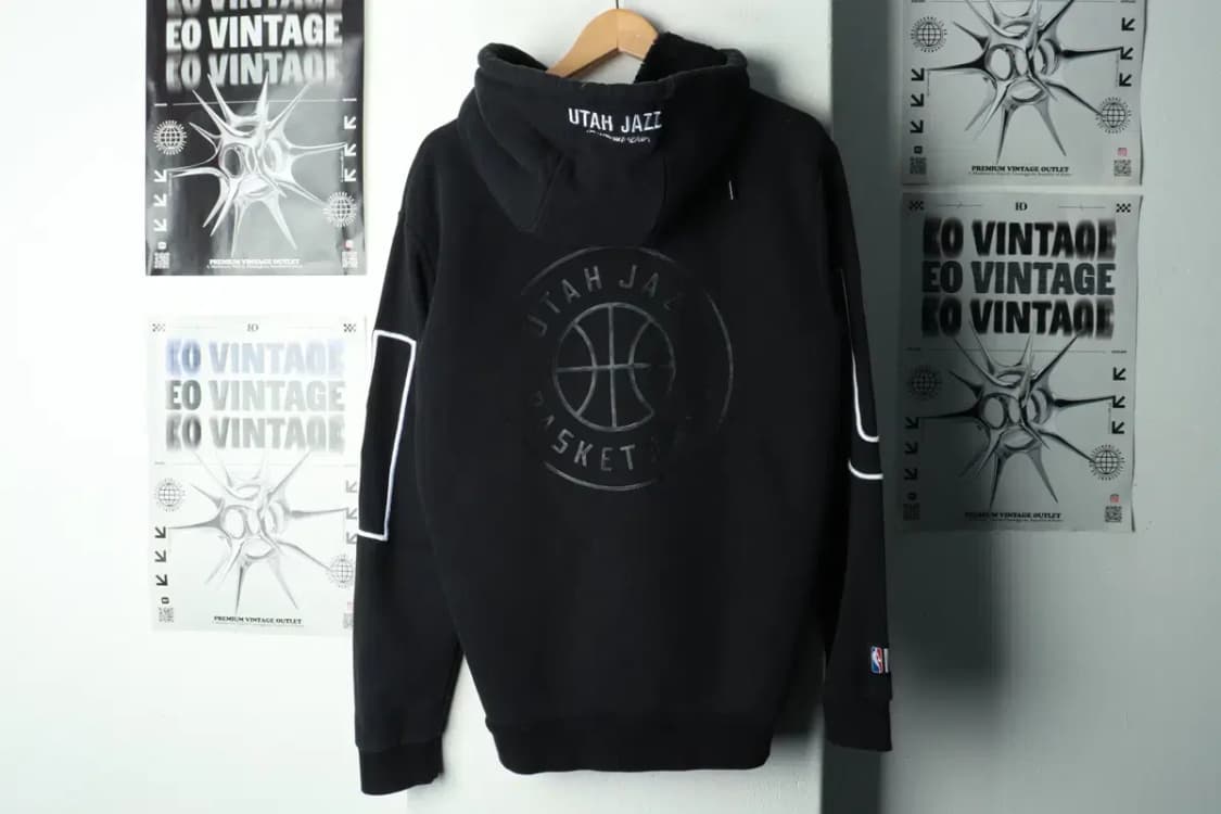 (M-L) NBA 엔비에이 후드집업 유타재즈 기모 블랙 퍼-16A43 상품이미지7