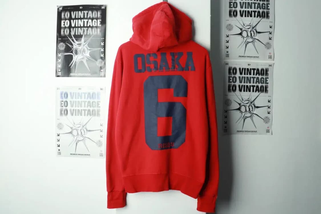 (L-XL) 슈퍼드라이 후드집업 기모 레드 오사카 한정판-16A44 상품이미지7