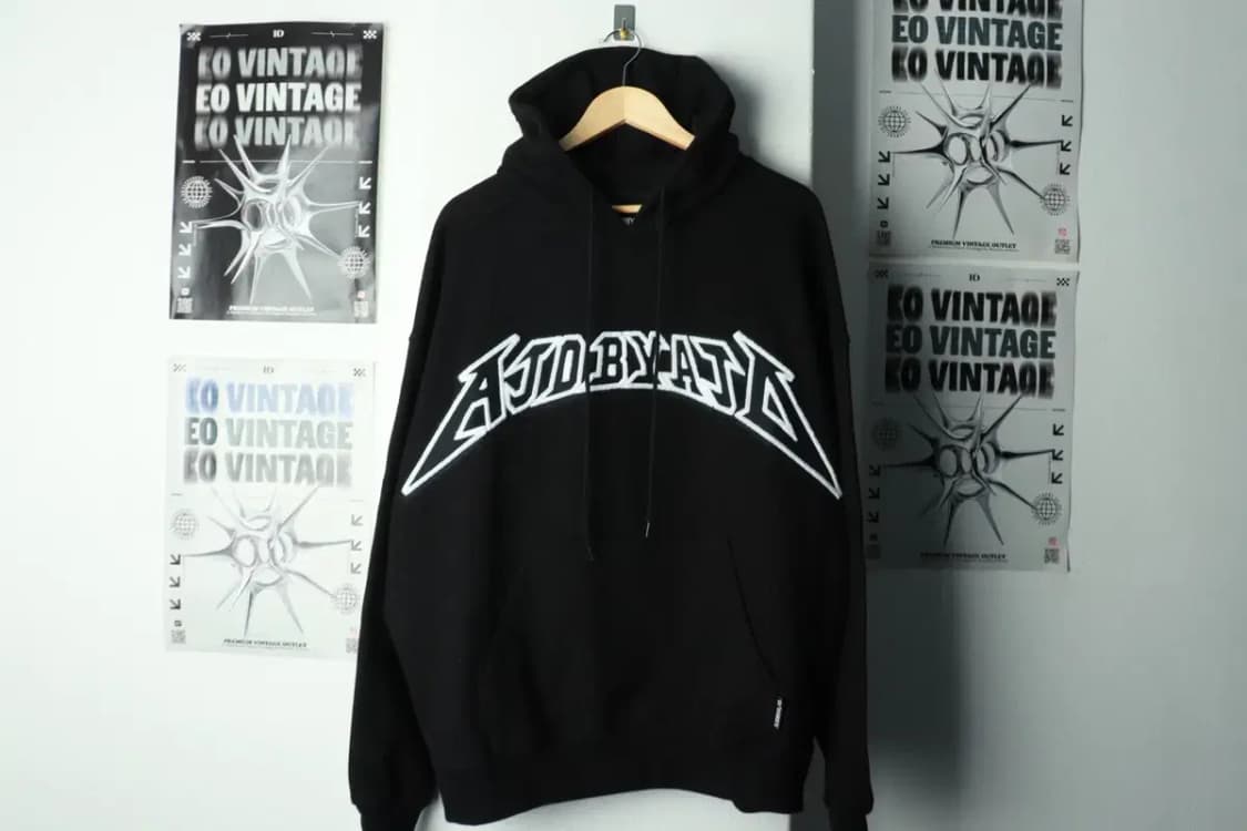 (F) 아조바이아조 후드티셔츠 빅로고 풀오버 블랙 올드스쿨-16A45 상품이미지2