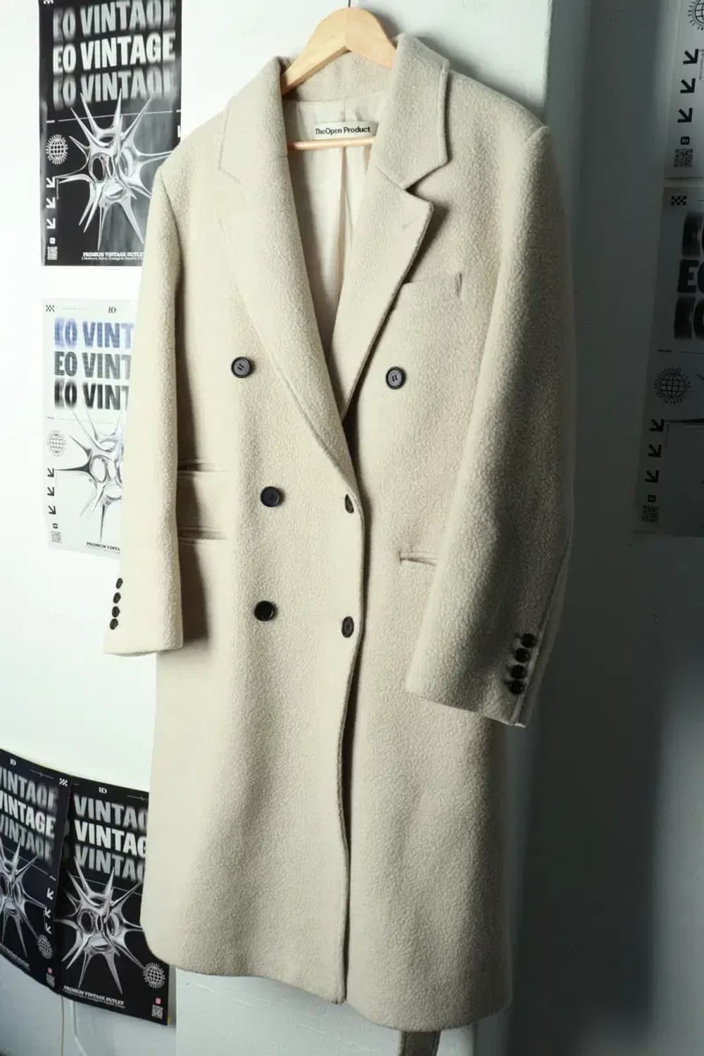 W(M-L) 더오픈프로덕트 코트자켓 오픈Yy 더블 화이트 울-16A50 상품이미지1