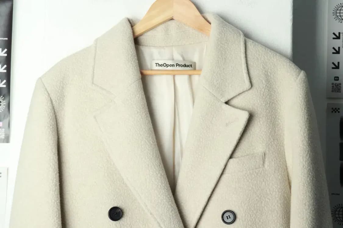 W(M-L) 더오픈프로덕트 코트자켓 오픈Yy 더블 화이트 울-16A50 상품이미지3