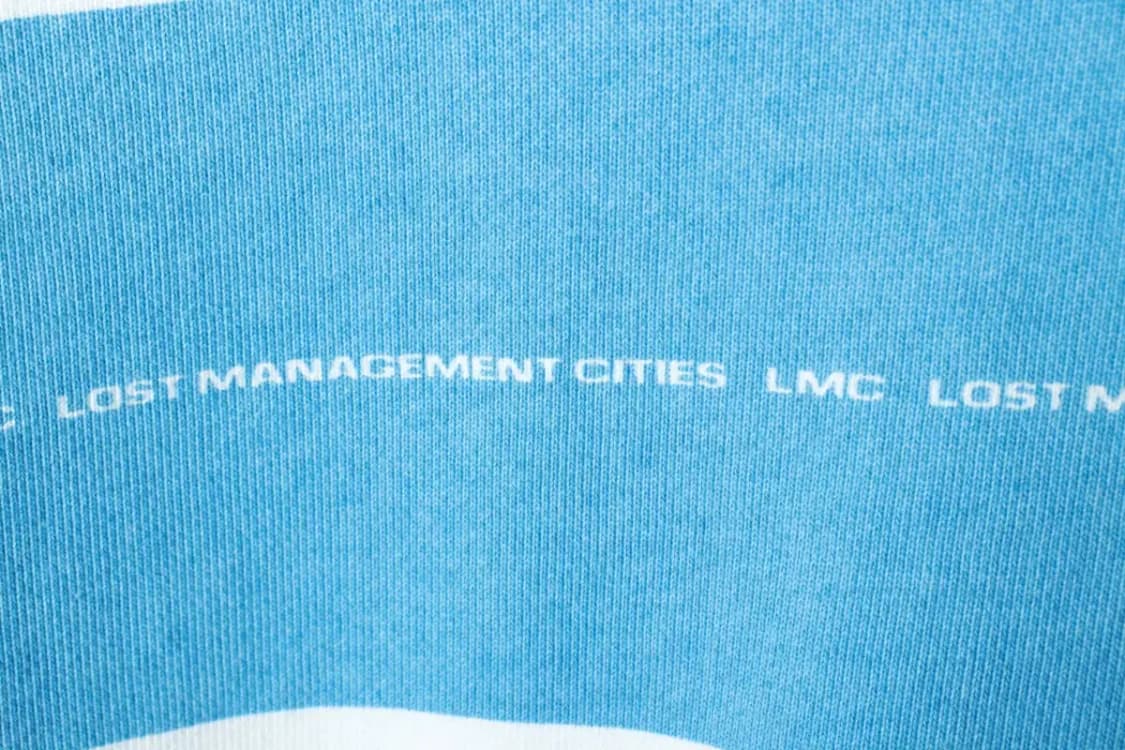 (M-L) 엘엠씨 맨투맨 티셔츠 레터링 스트라이프 연블루-16A51 상품이미지5