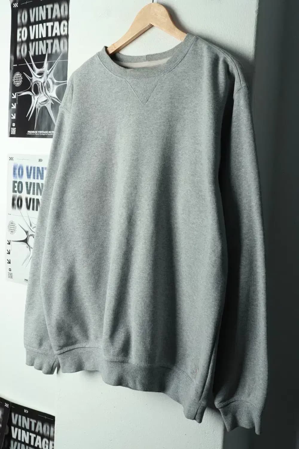 (M-XL) 칼하트 맨투맨 티셔츠 그레이 기모 올드스쿨-169ED 상품이미지1